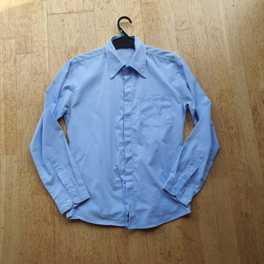 Light blue cotton show shirt, ladies 10 (girls 14)