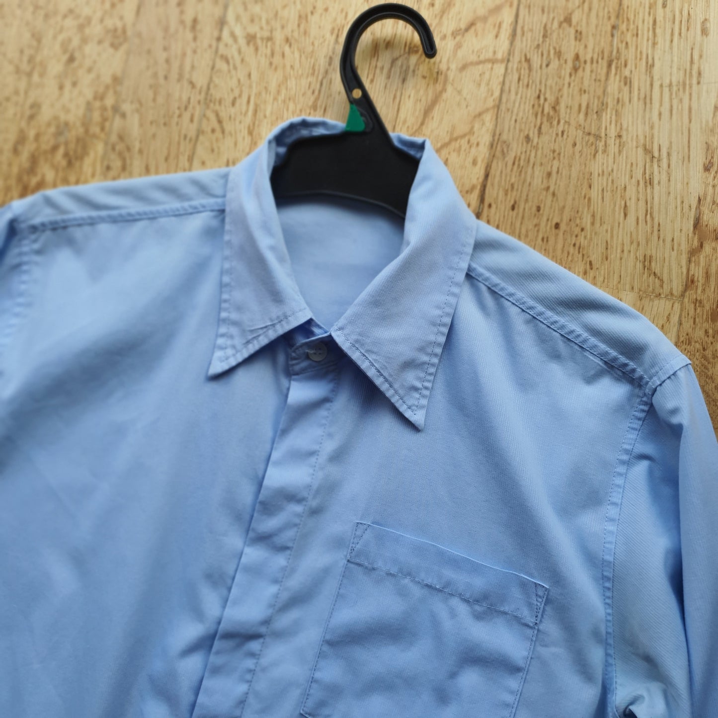 Light blue cotton show shirt, ladies 10 (girls 14)
