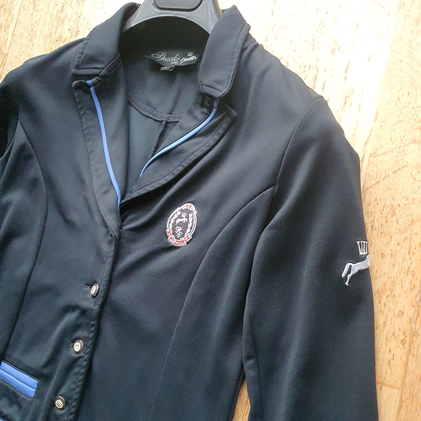 Spooks navy show jacket with blue detail ladies size 8 (Size S)