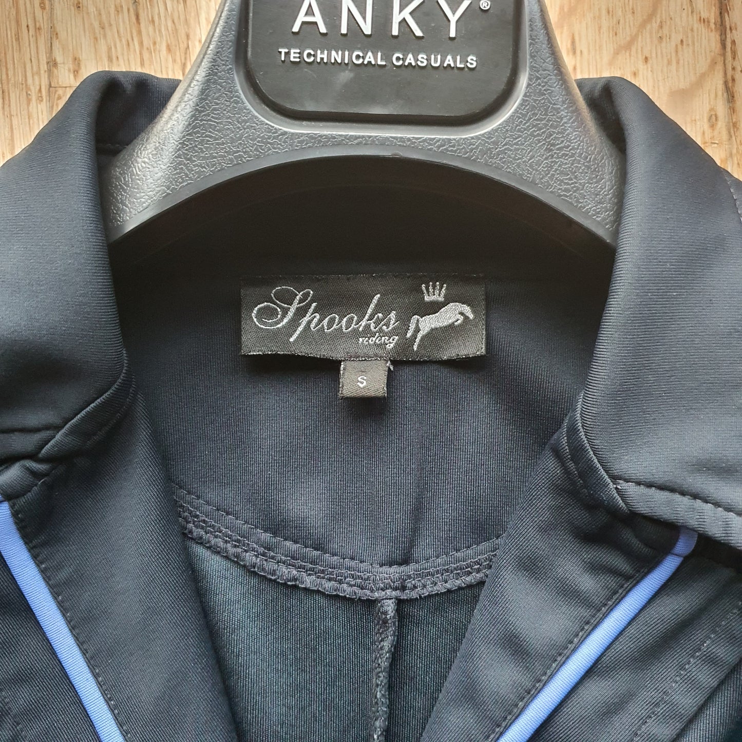 Spooks navy show jacket with blue detail ladies size 8 (Size S)