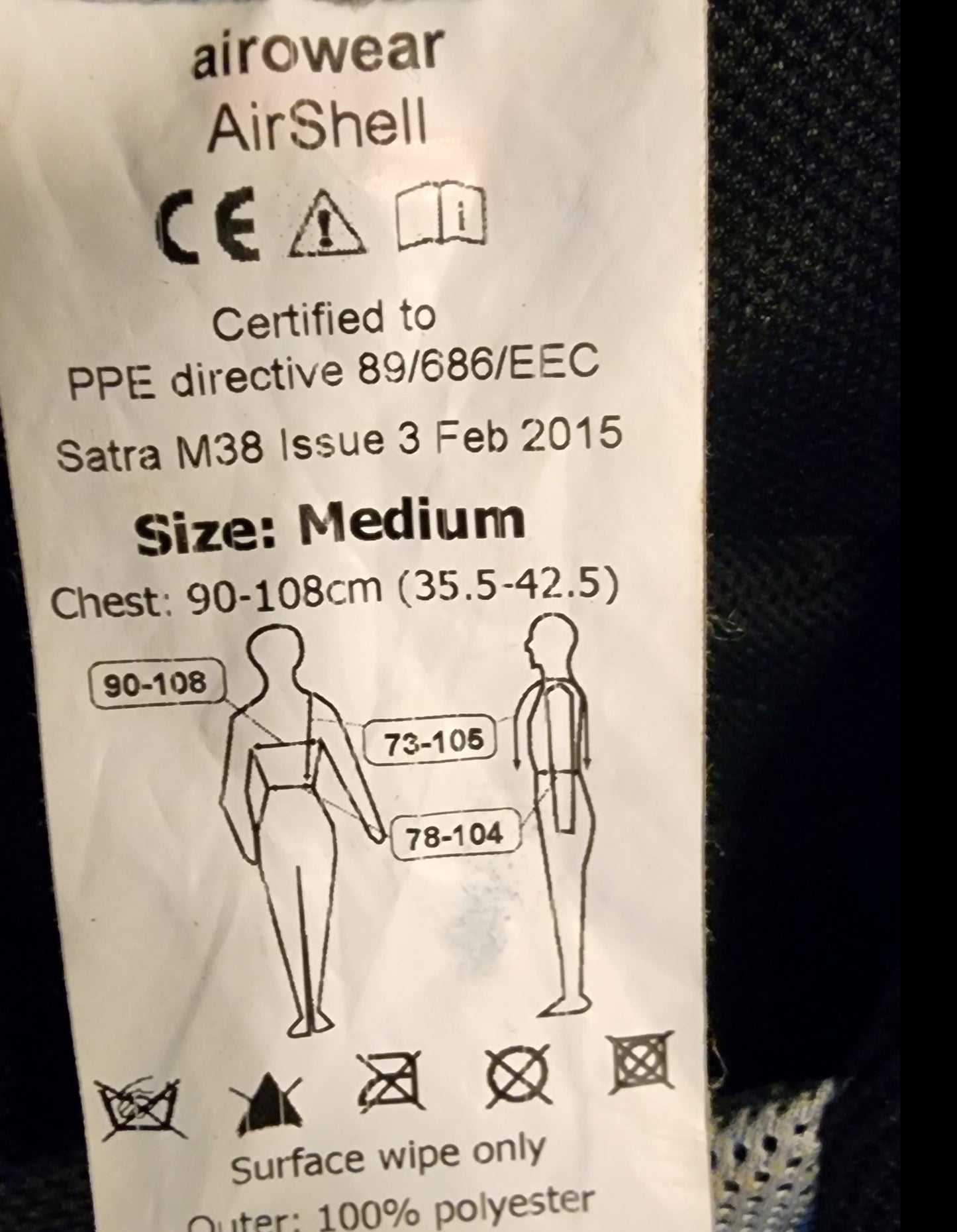 Airowear AyrPS Inflatable Airshell - size M