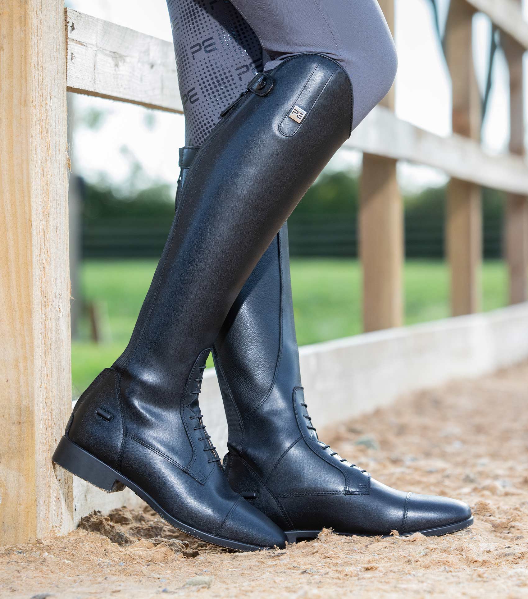 Womens tall black store riding boots