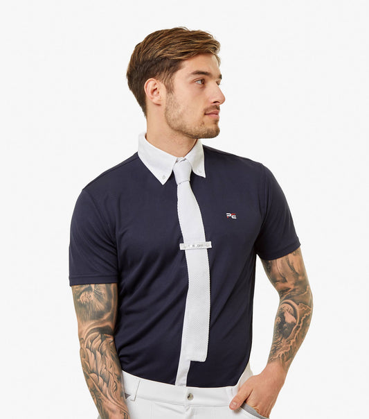 Premier Equine Antonio Men's Short Sleeve Show Shirt (Navy)