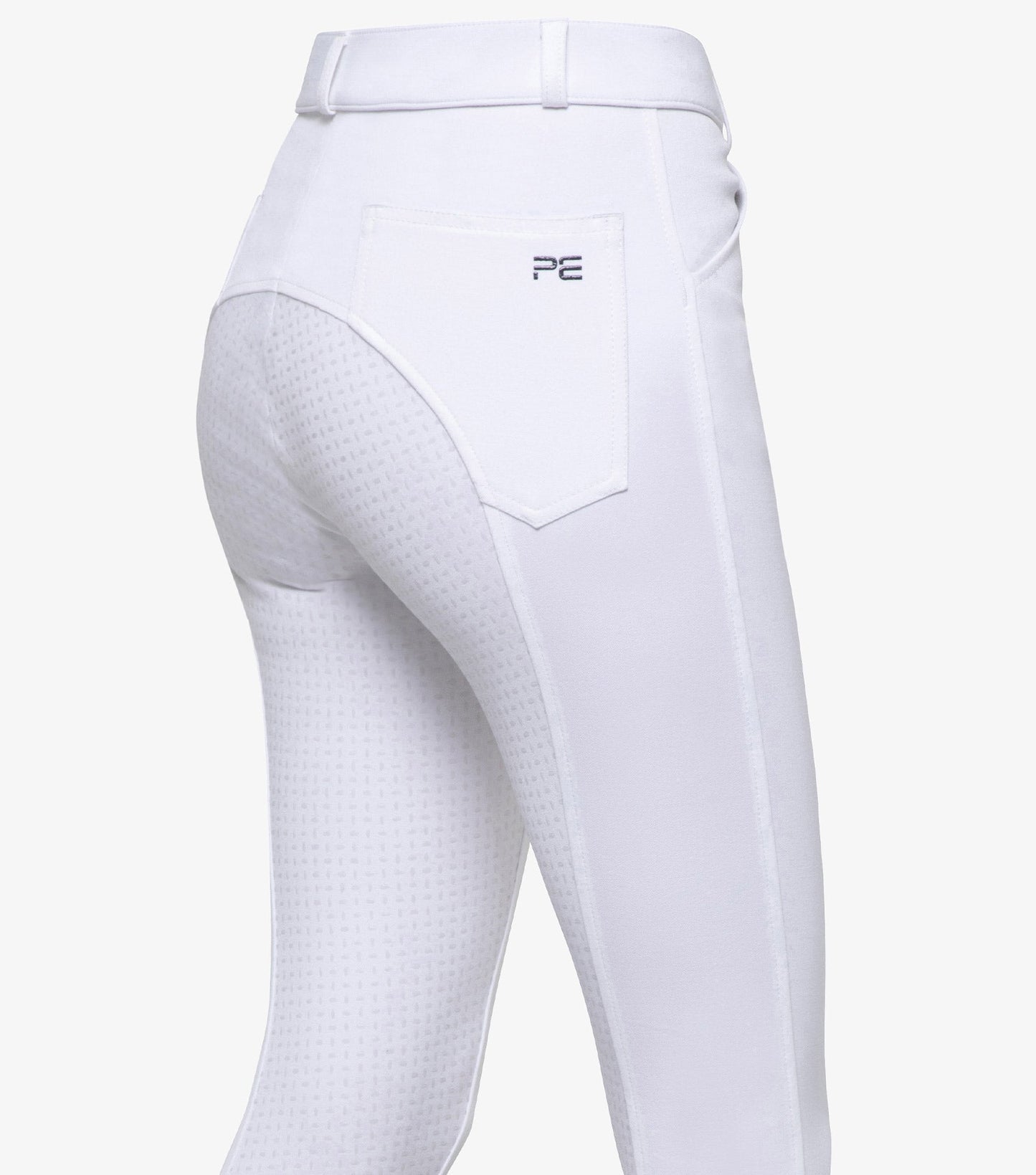 Premier Equine Delta Ladies Full Seat Gel Riding Breeches - white