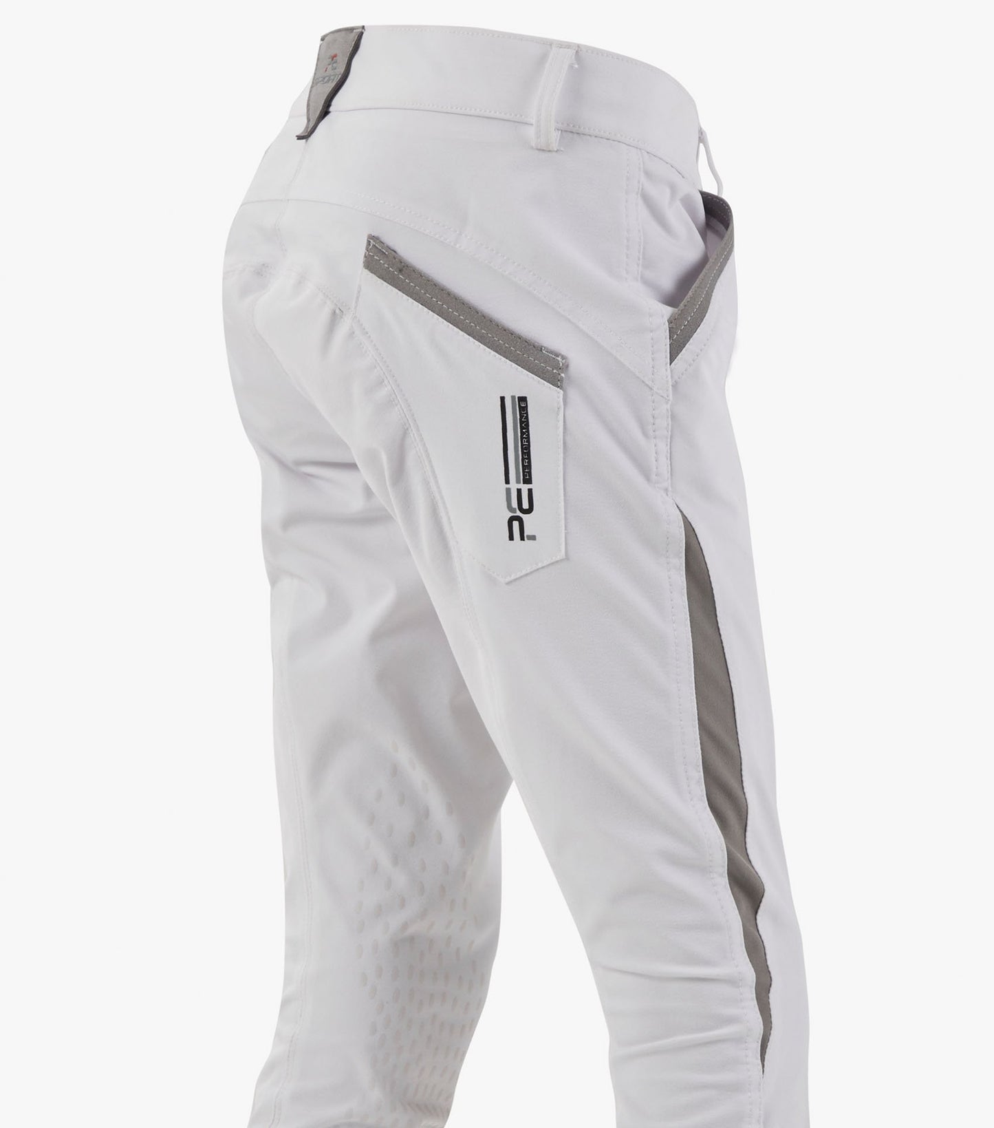 Premier Equine Gando Boys Competition Gel Knee Riding Breeches (white)