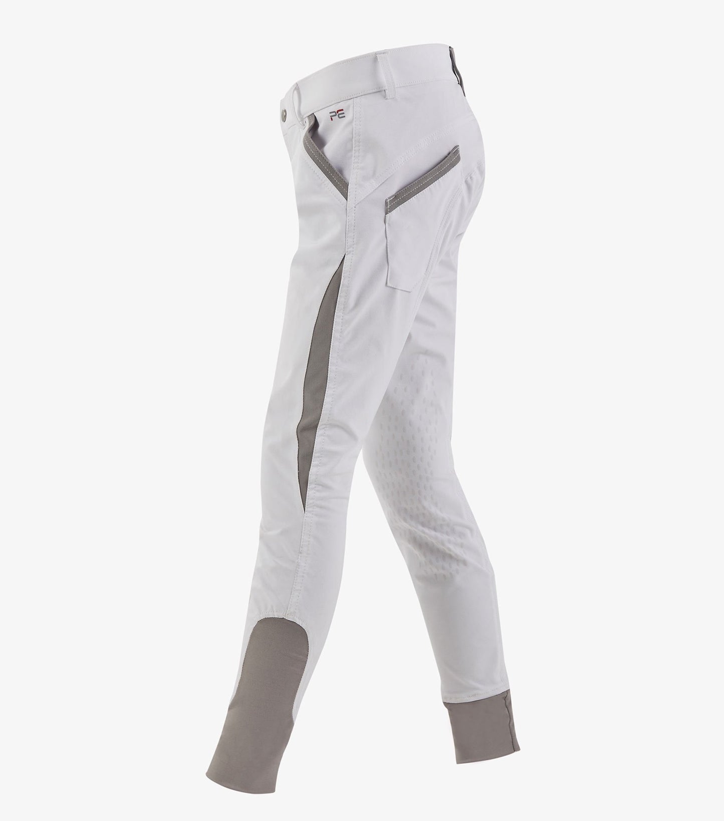 Premier Equine Gando Boys Competition Gel Knee Riding Breeches (white)