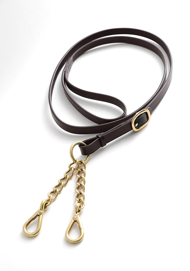 Premier Equine Leather Lead Rein with Chain Coupling