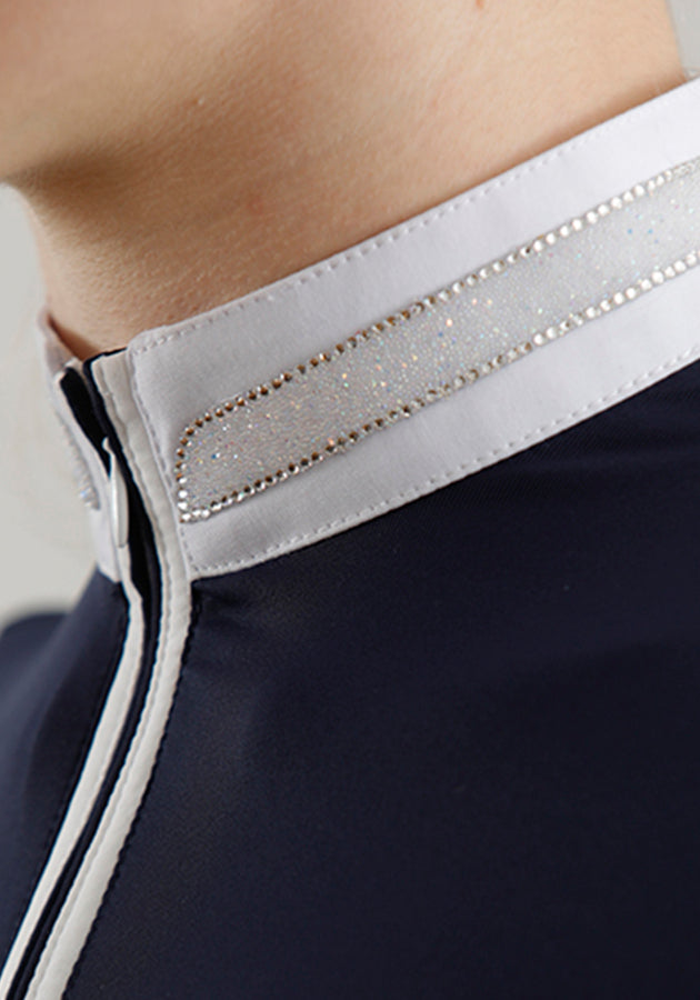 Premier Equine Maria Diamante Show Shirt- white
