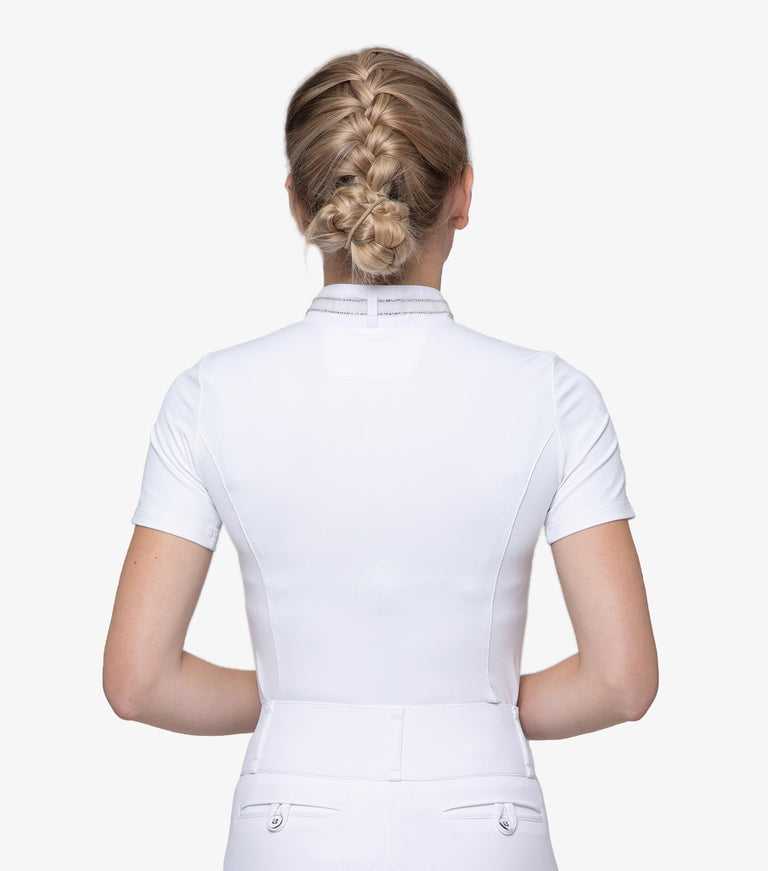 Premier Equine Maria Diamante Show Shirt- white
