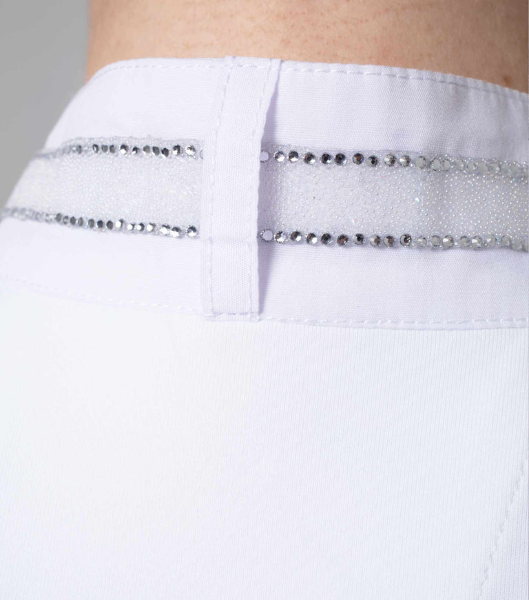 Premier Equine Maria Diamante Show Shirt- white