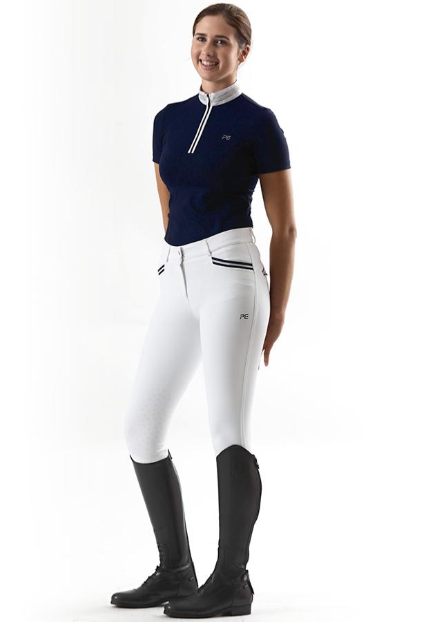 Premier Equine Maria Diamante Show Shirt- white