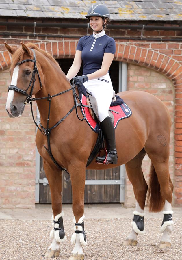 Premier Equine Maria Diamante Show Shirt- white