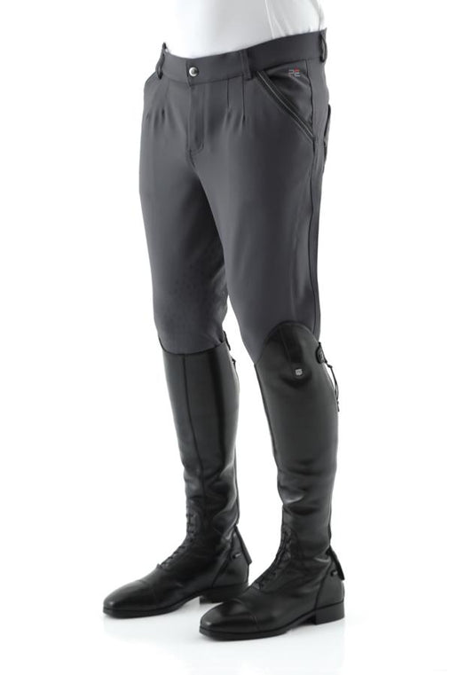 Premier Equine Barusso Men's Gel Knee Breeches (white, navy, grey)