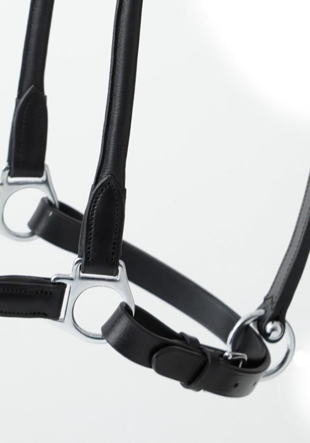 Premier Equine Hennaroso Rolled Anatomic Leather Halter