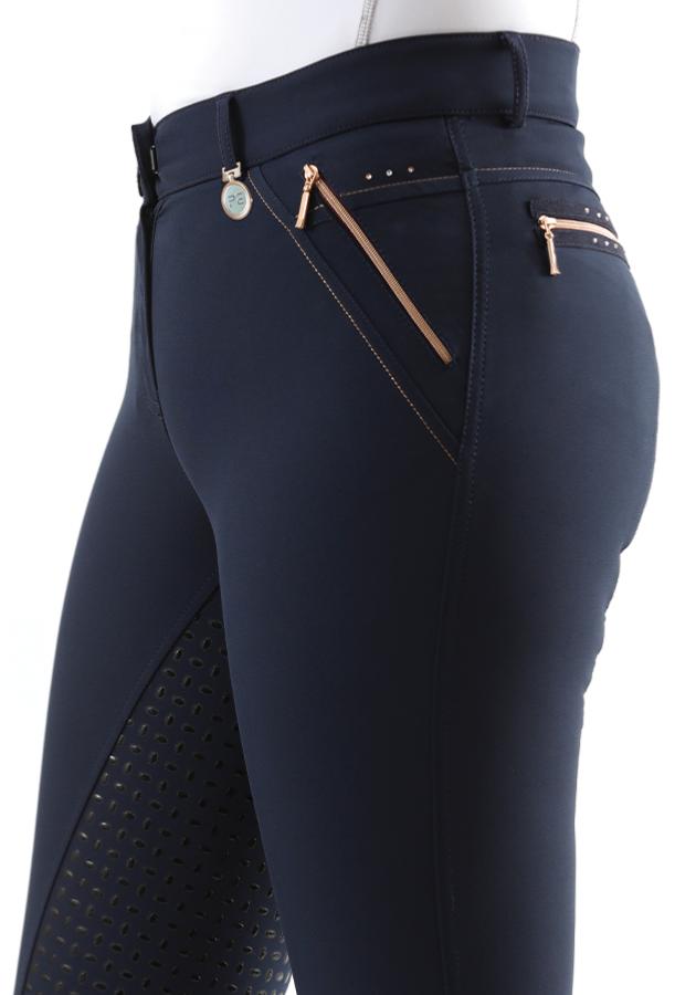 Premier Equine Milliania Ladies Full Seat Gel Riding Breeches - Navy