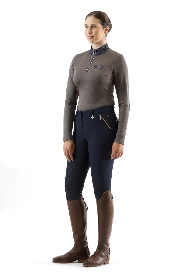 Premier Equine Milliania Ladies Full Seat Gel Riding Breeches - Navy