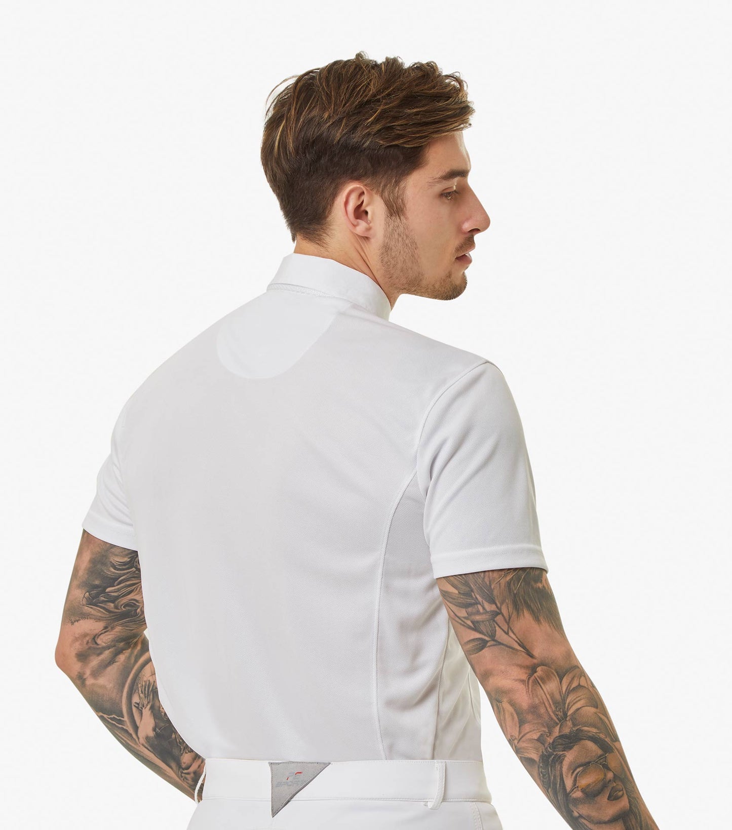 Premier Equine Antonio Men's Short Sleeve Show Shirt (White)