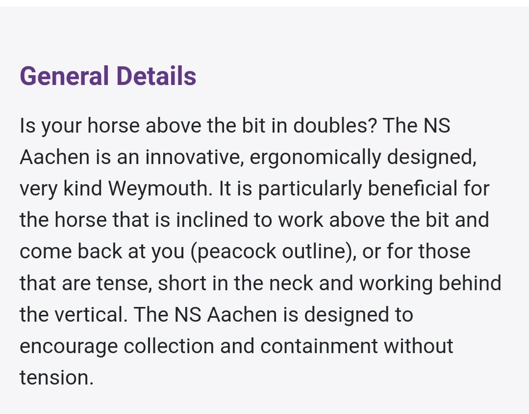 Neue Schule Aachen Weymouth 5" bit - Robyn's Tack Room