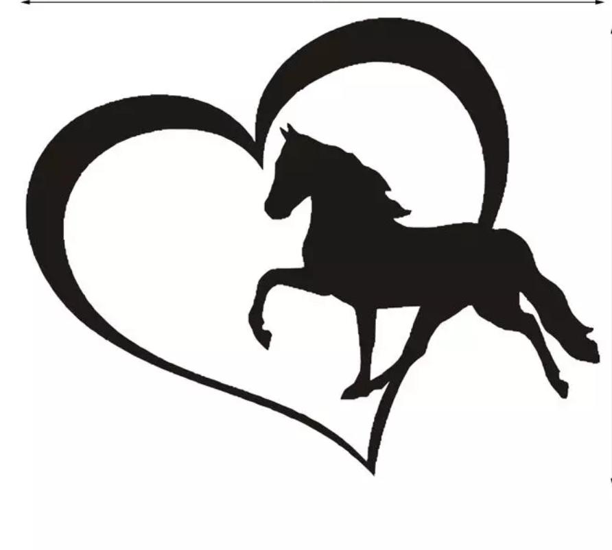 Vinyl PVC sticker wall art 'horse in my heart' 13cm x 10cm - Robyn's Tack Room