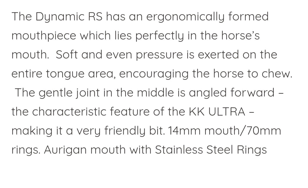 Sprenger Dynamic RS KK Loose Ring bit - Robyn's Tack Room