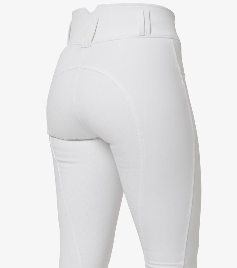 Premier Equine Sophia Ladies Full Seat High Waist Riding Breeches - White