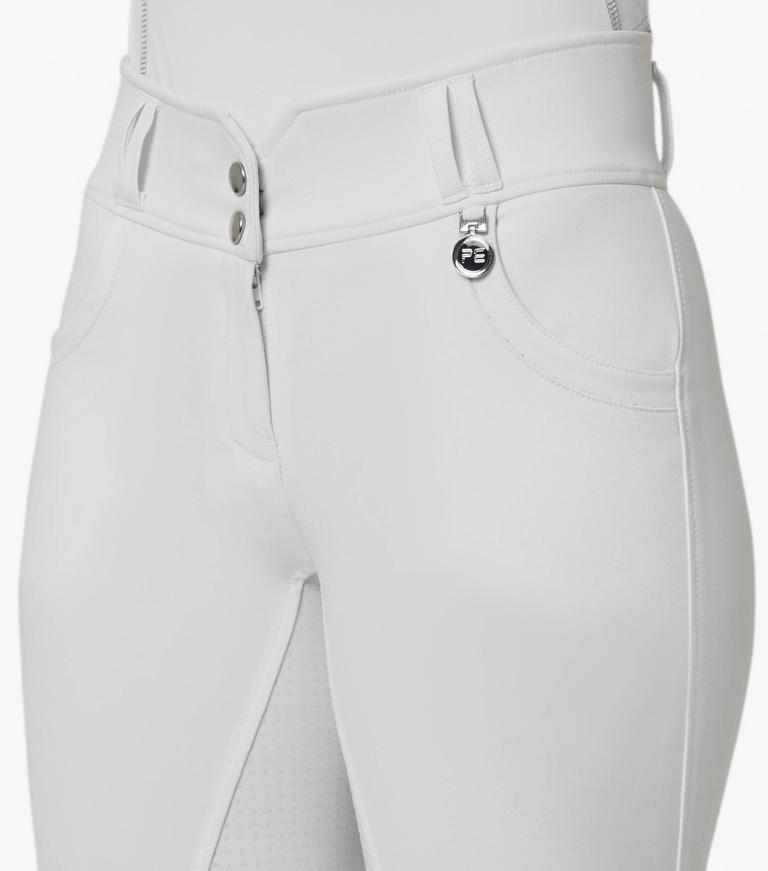 Premier Equine Sophia Ladies Full Seat High Waist Riding Breeches - White