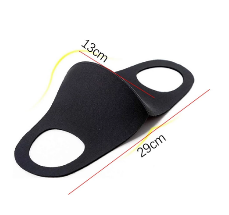 Cotton reusable face masks - pack of 10 - Black