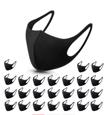 Cotton reusable face masks - pack of 10 - Black