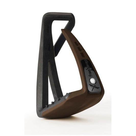 Free Jump black and brown Soft Up Lite stirrups