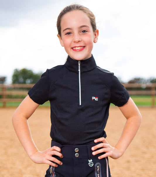 Premier Equine Mini Remisa Technical Short Sleeved Riding Top (boys and girls)