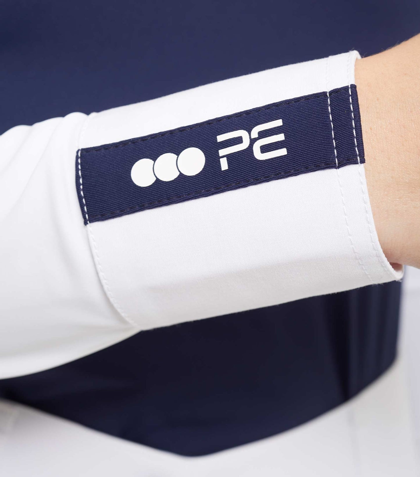 Premier Equine Rossini Lycra Show Shirt - White / Navy