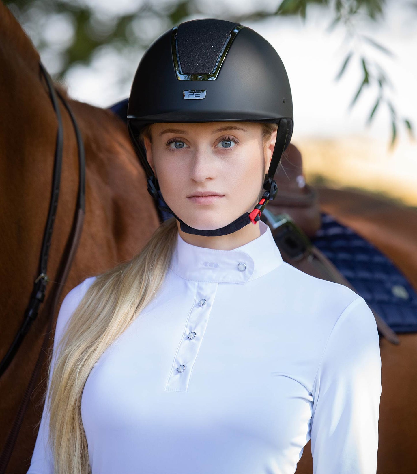 Premier Equine Rossini Lycra Show Shirt - White
