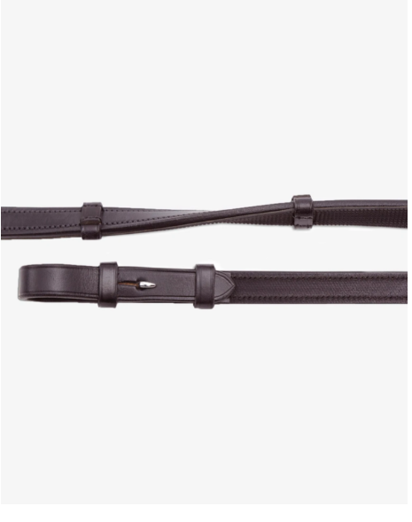 Premier Equine Salvatore Rubber & Leather Grip Reins