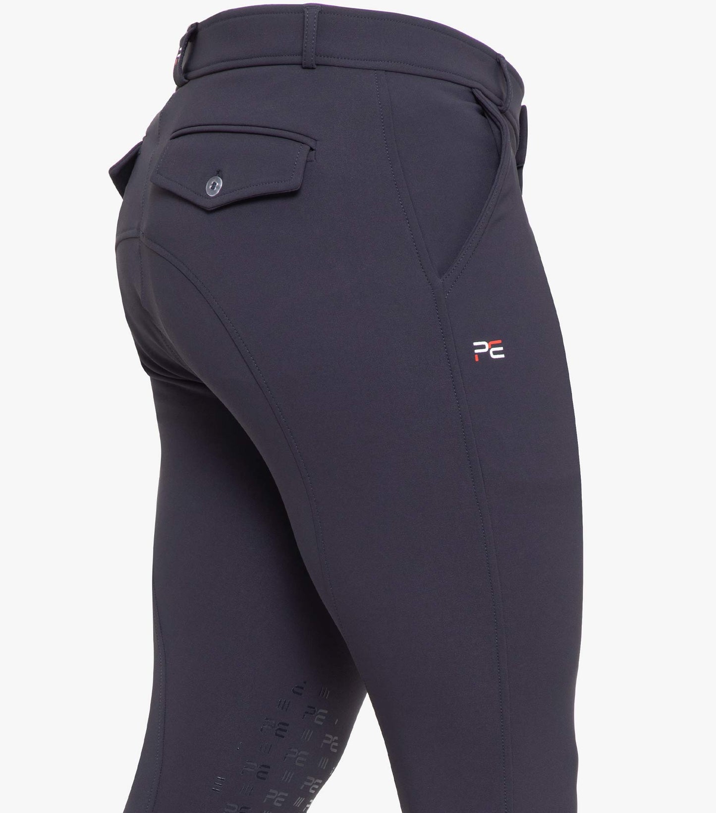 Premier Equine Santino Men's Gel Knee Riding Breeches (white, navy, walnut)