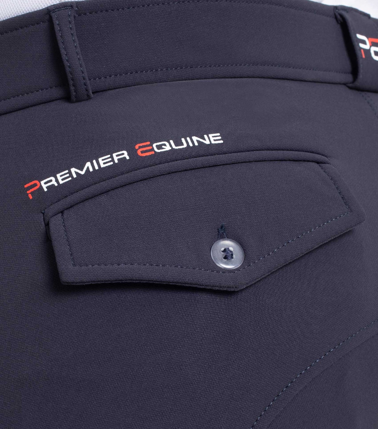 Premier Equine Santino Men's Gel Knee Riding Breeches (white, navy, walnut)