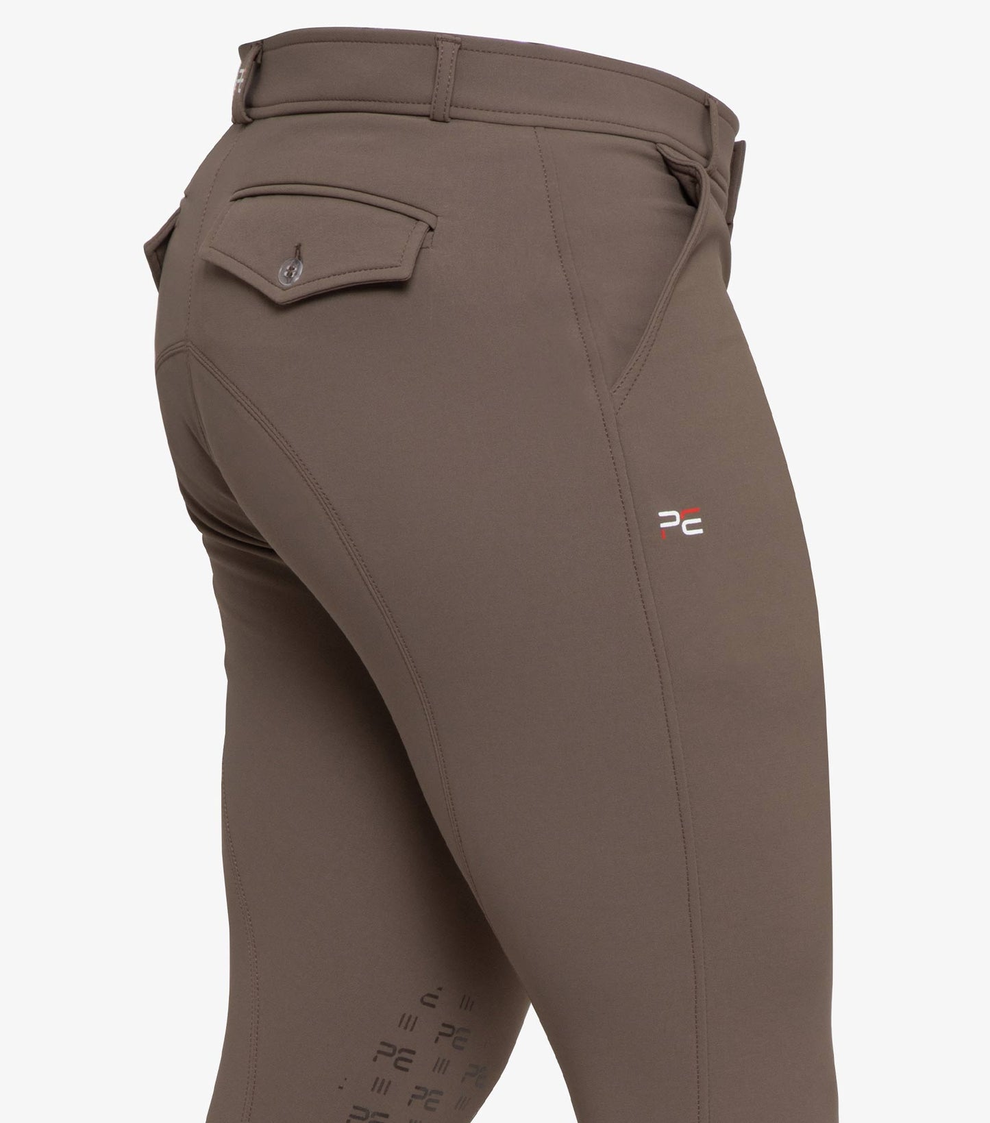 Premier Equine Santino Men's Gel Knee Riding Breeches (white, navy, walnut)