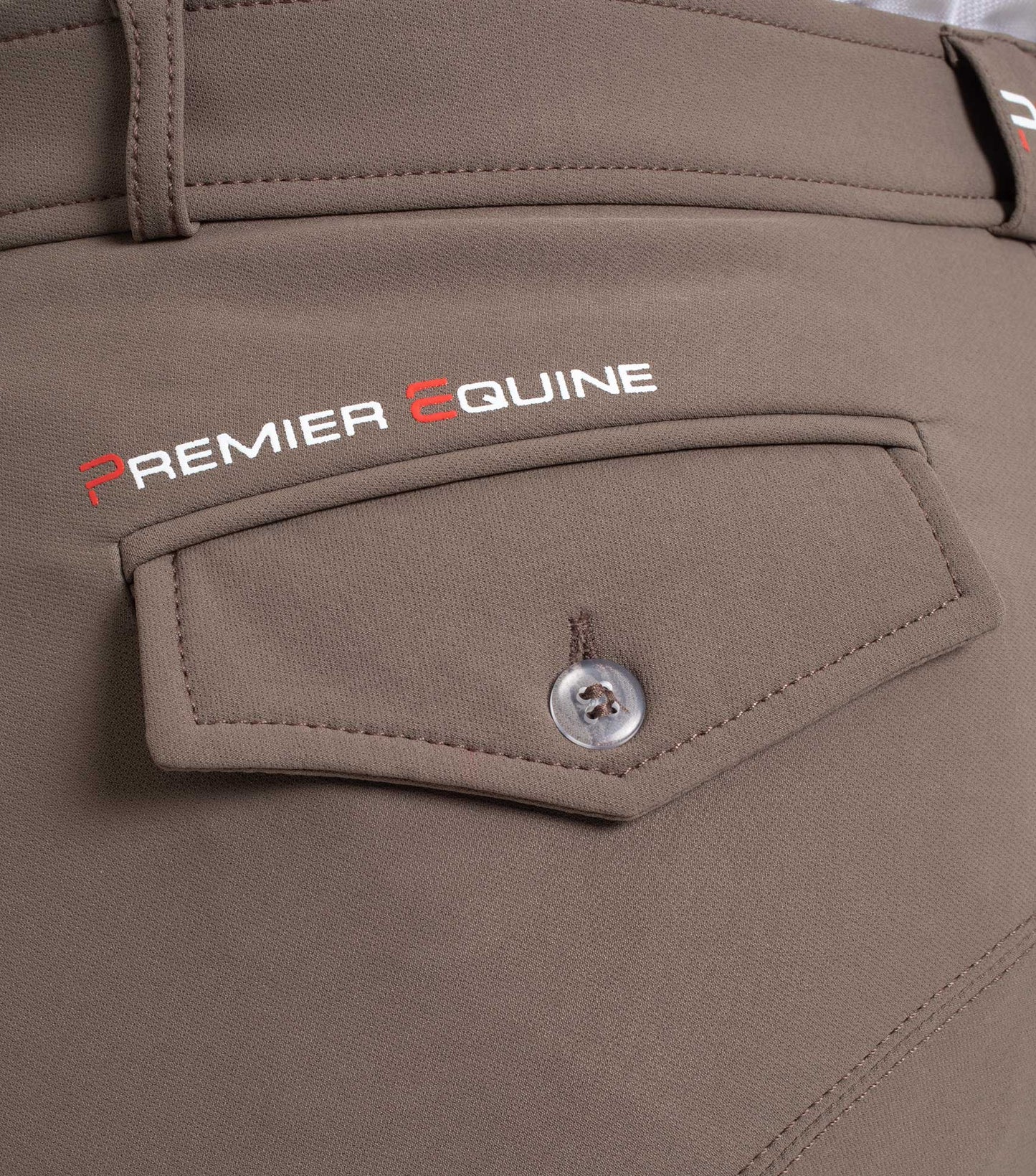 Premier Equine Santino Men's Gel Knee Riding Breeches (white, navy, walnut)