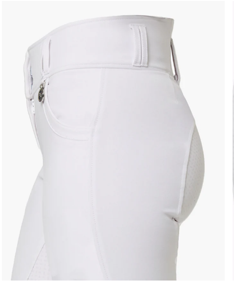 Premier Equine Sophia Ladies Full Seat High Waist Riding Breeches - White