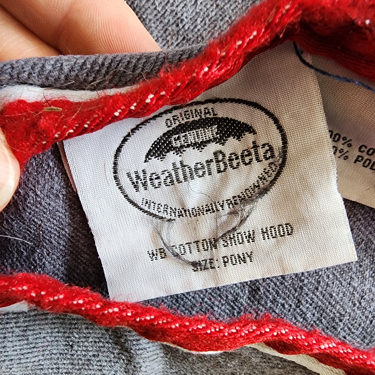 Weathebeeta cotton show hood. Pony size