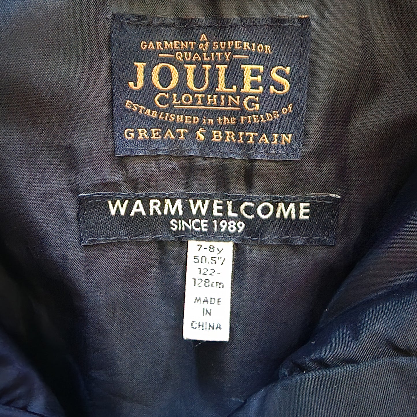 Joules navy girls vest / gilet / body warmer (girls size 7 to 8)