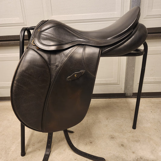 Fenmore Citori black leather Dressage saddle 18", X wide gullet