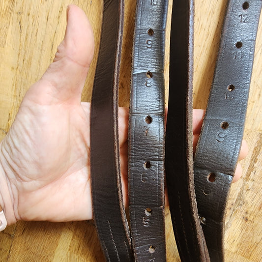 Brown leather stirrup leathers 135mm