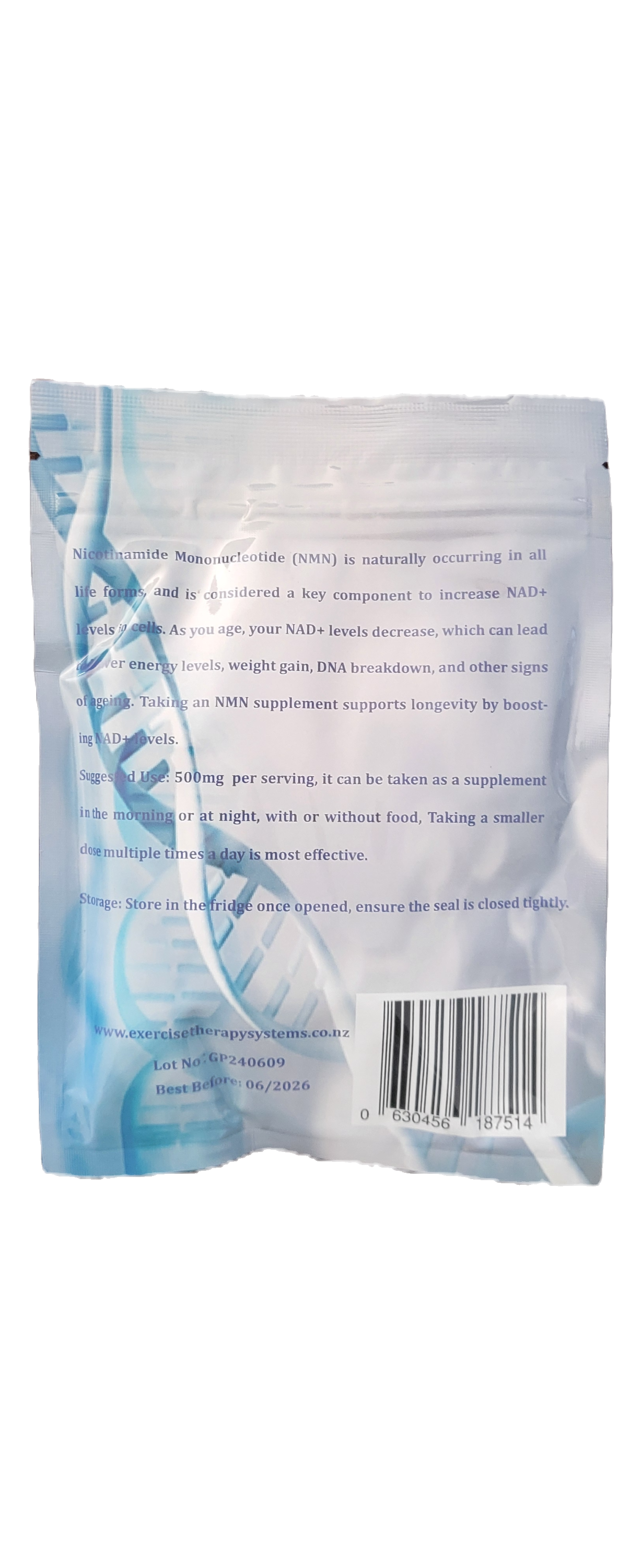 ETS NMN Powder (Nicotinamide Mononucleotide) (100g- 500mg per Serving)