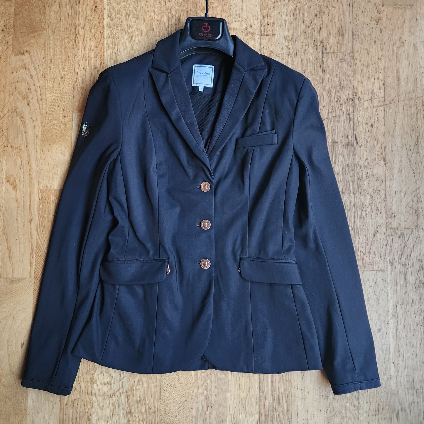 Samshield black show jacket, ladies 10