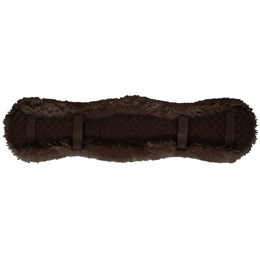 Cavallino brown contoured girth sleeve, merino sheepskin 85cm
