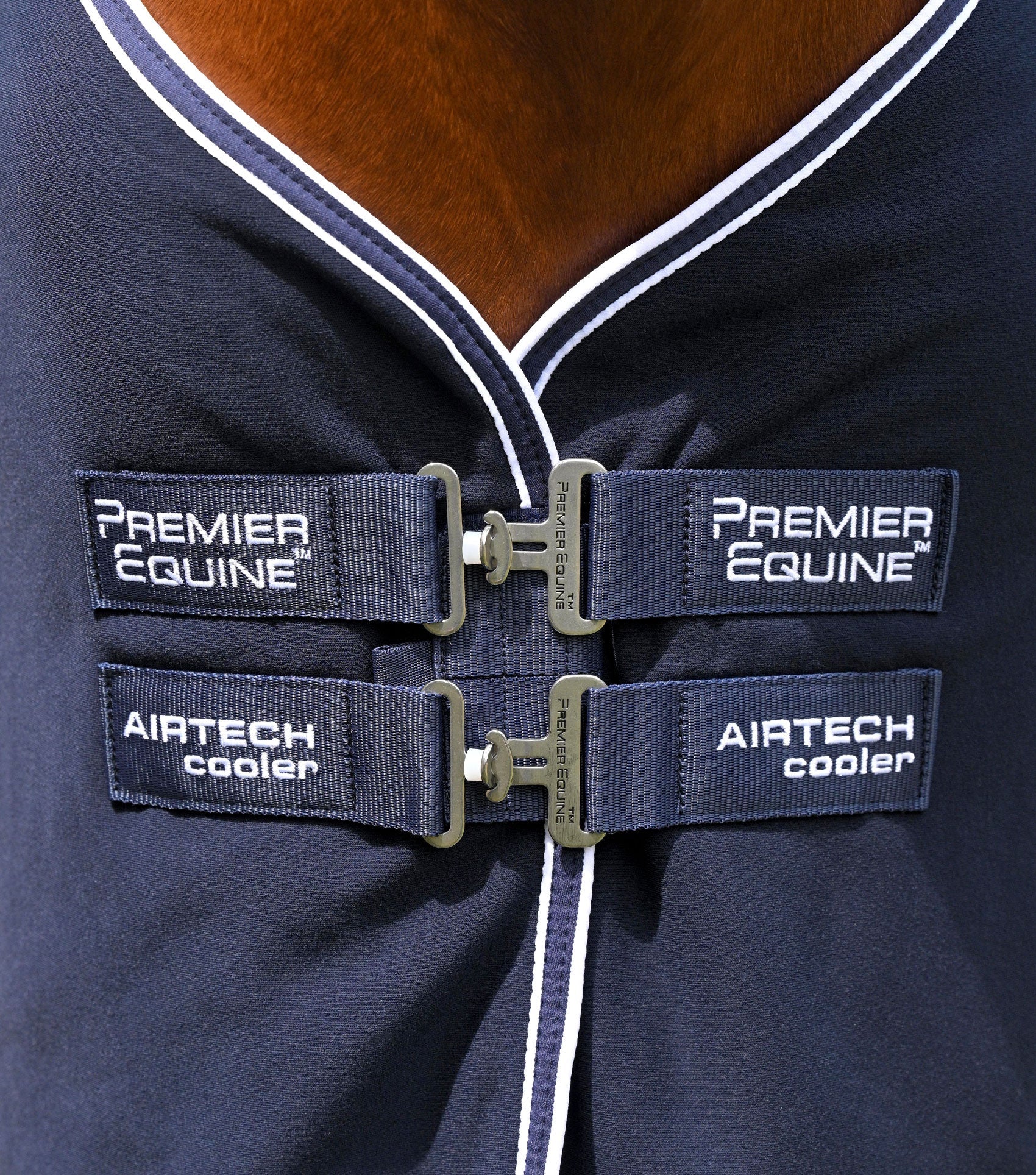 Description:Airtech horse cooler rug_Colour:Navy_Position:2