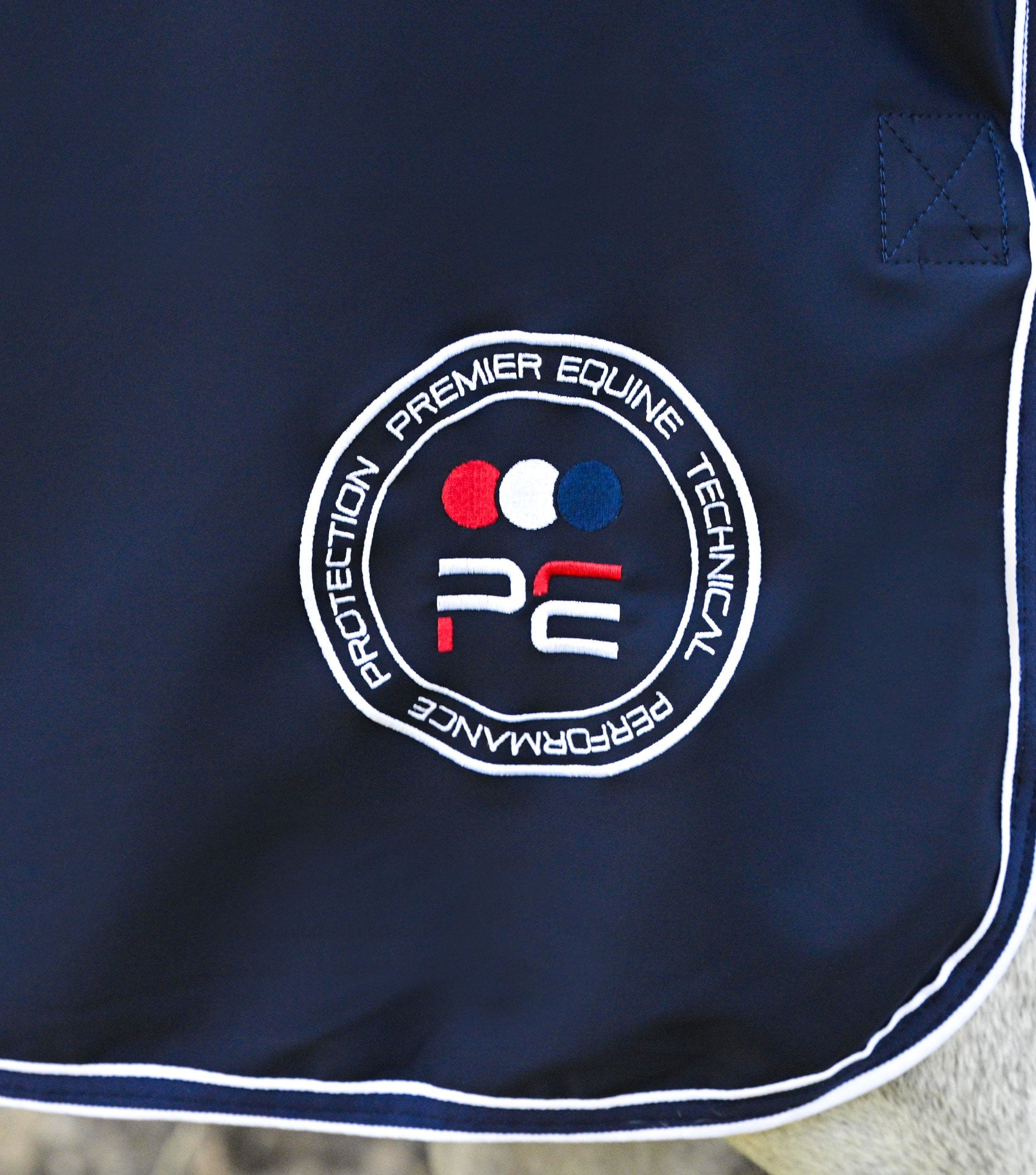 Description:Atlas horse cooler rug_Colour:Navy_Position:4