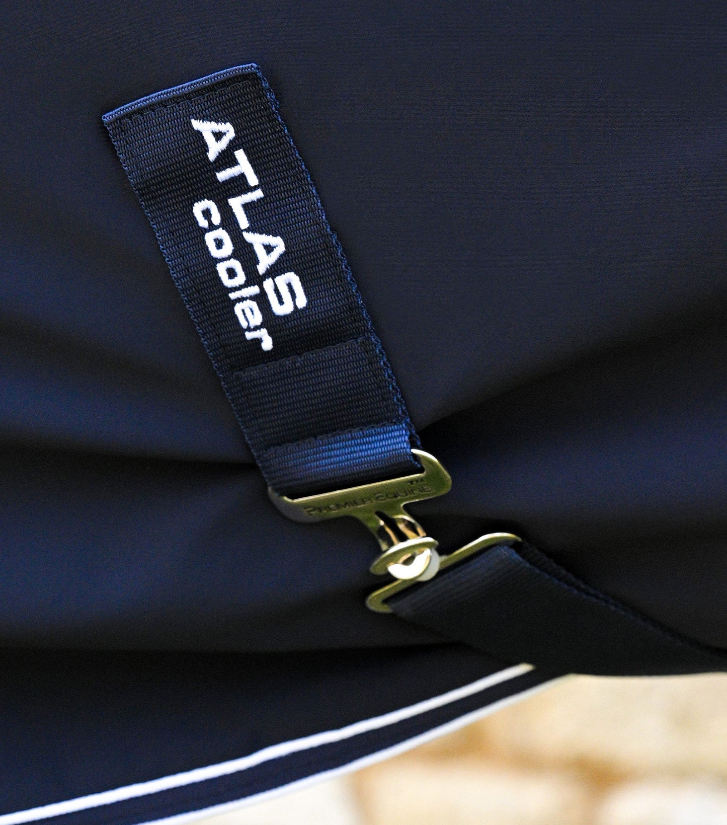 Description:Atlas horse cooler rug_Colour:Navy_Position:5