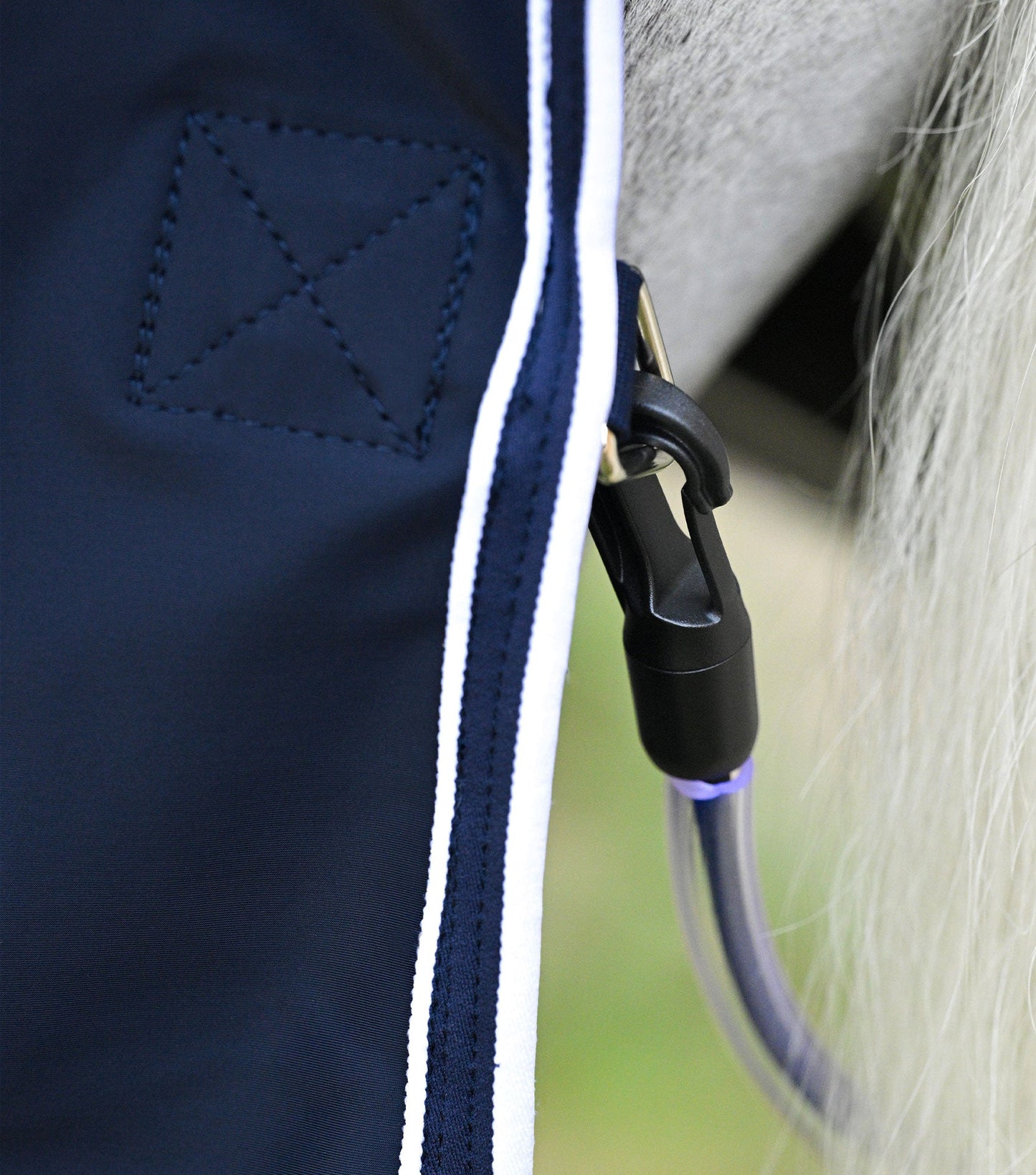 Description:Atlas horse cooler rug_Colour:Navy_Position:6