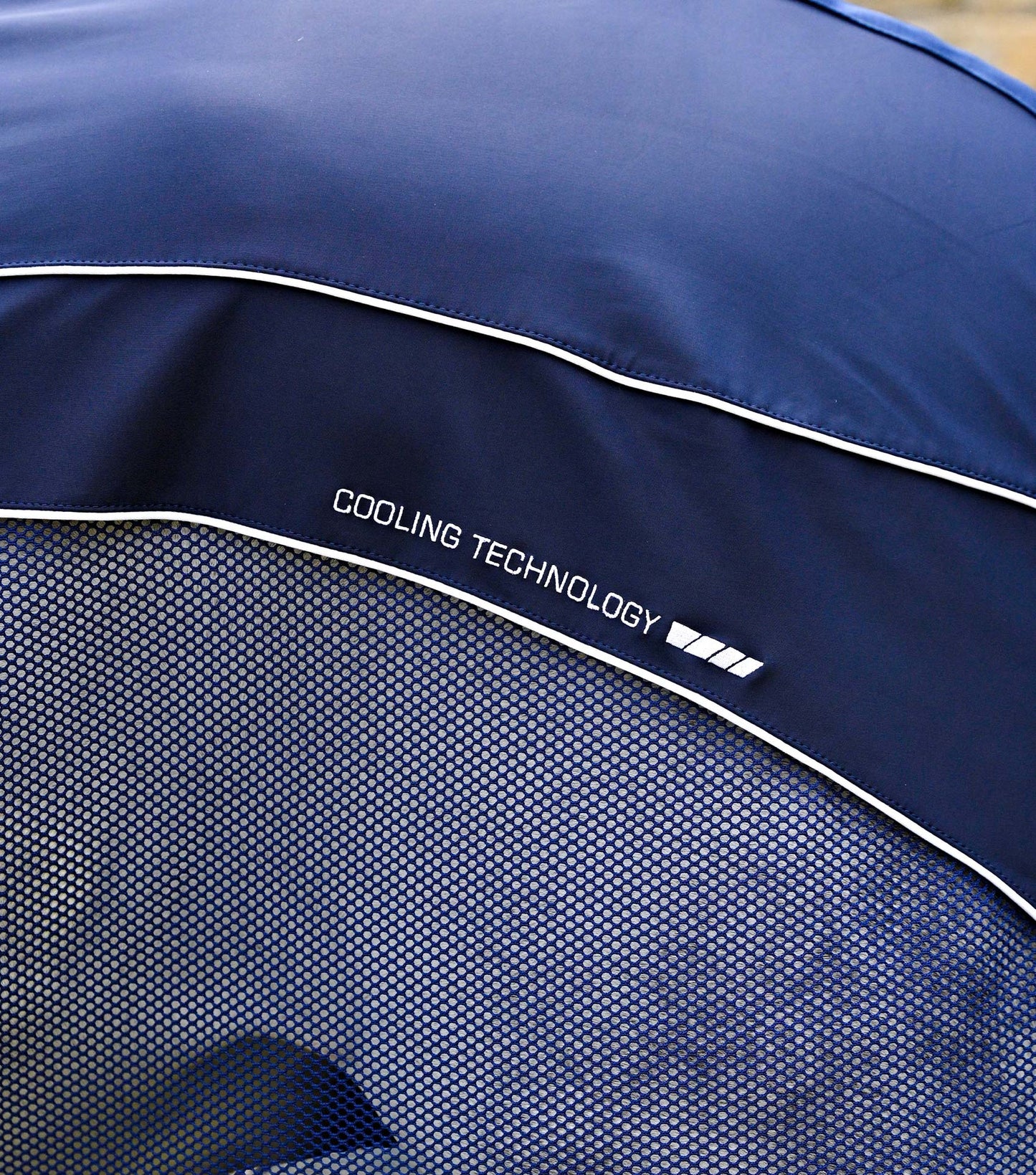 Description:Atlas mesh horse cooler rug_Colour:Navy_Position:4